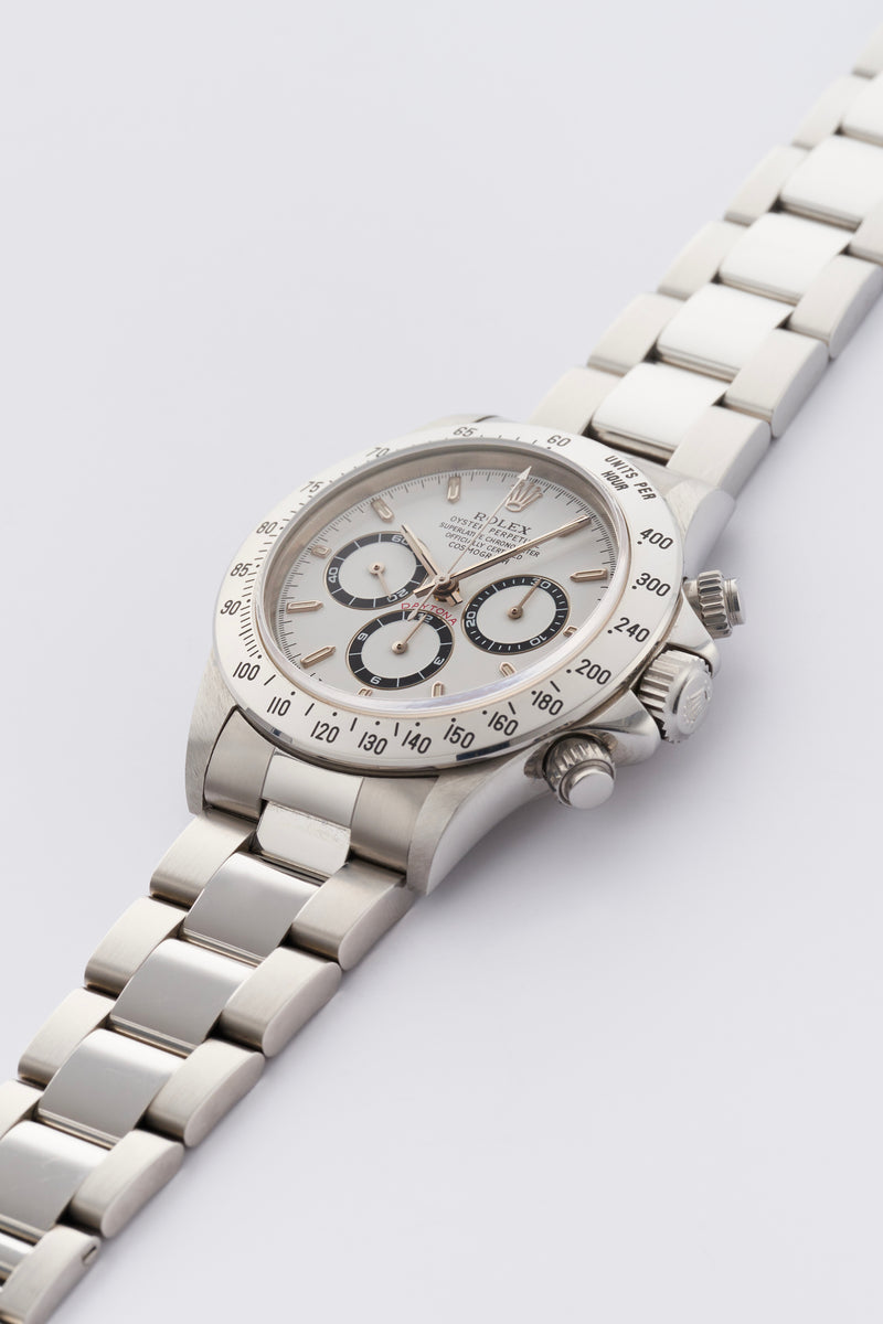 1996 Rolex Cosmograph Daytona White Dial T Serial 16520 with Rolex Service Card