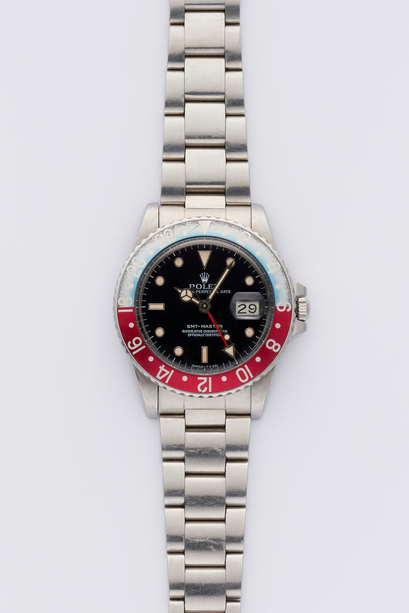 1983 Rolex Oyster Perpetual Date GMT Master Faded Pepsi Bezel 16750