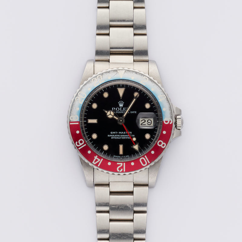 1983 Rolex Oyster Perpetual Date GMT Master Faded Pepsi Bezel 16750