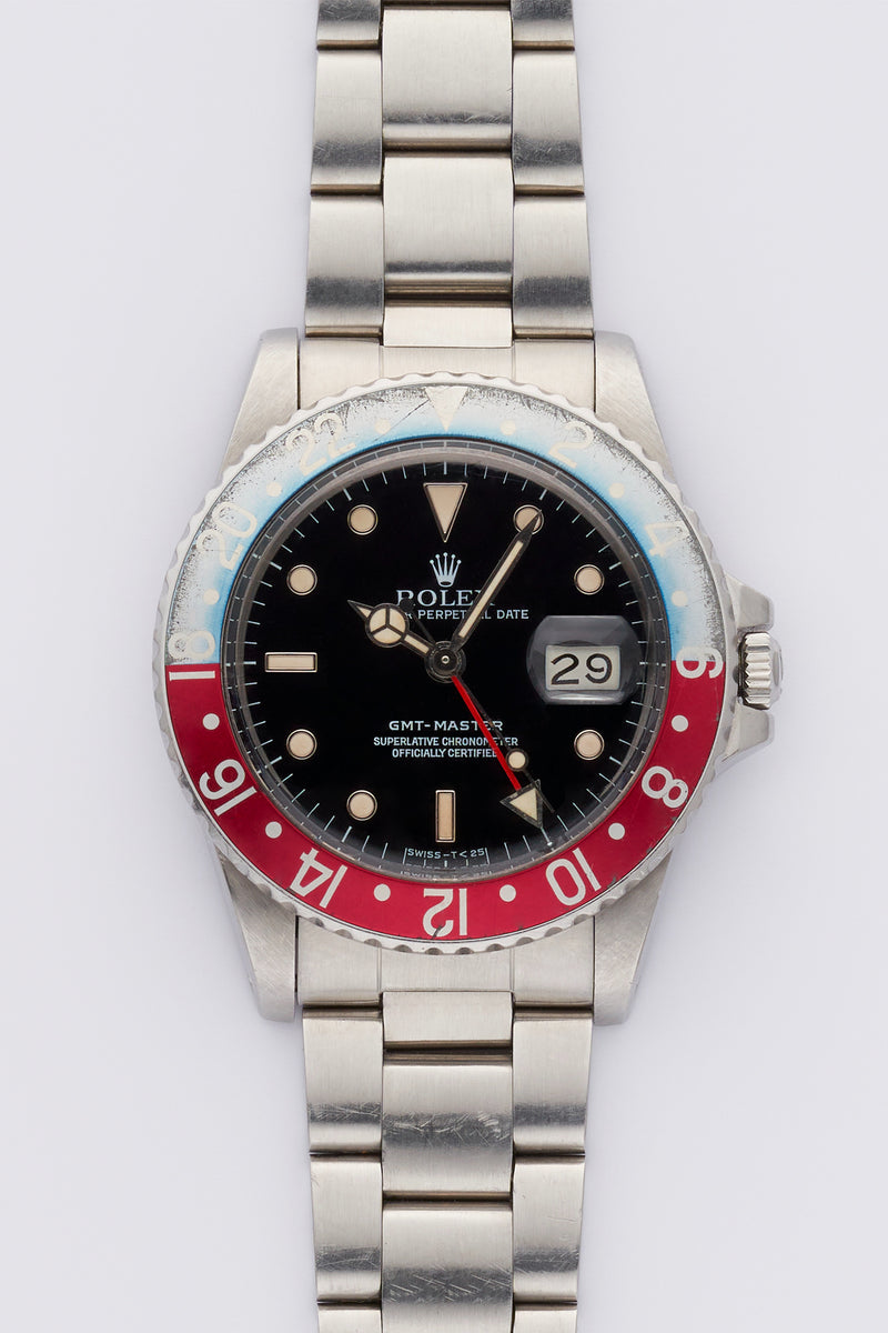 1983 Rolex Oyster Perpetual Date GMT Master Faded Pepsi Bezel 16750