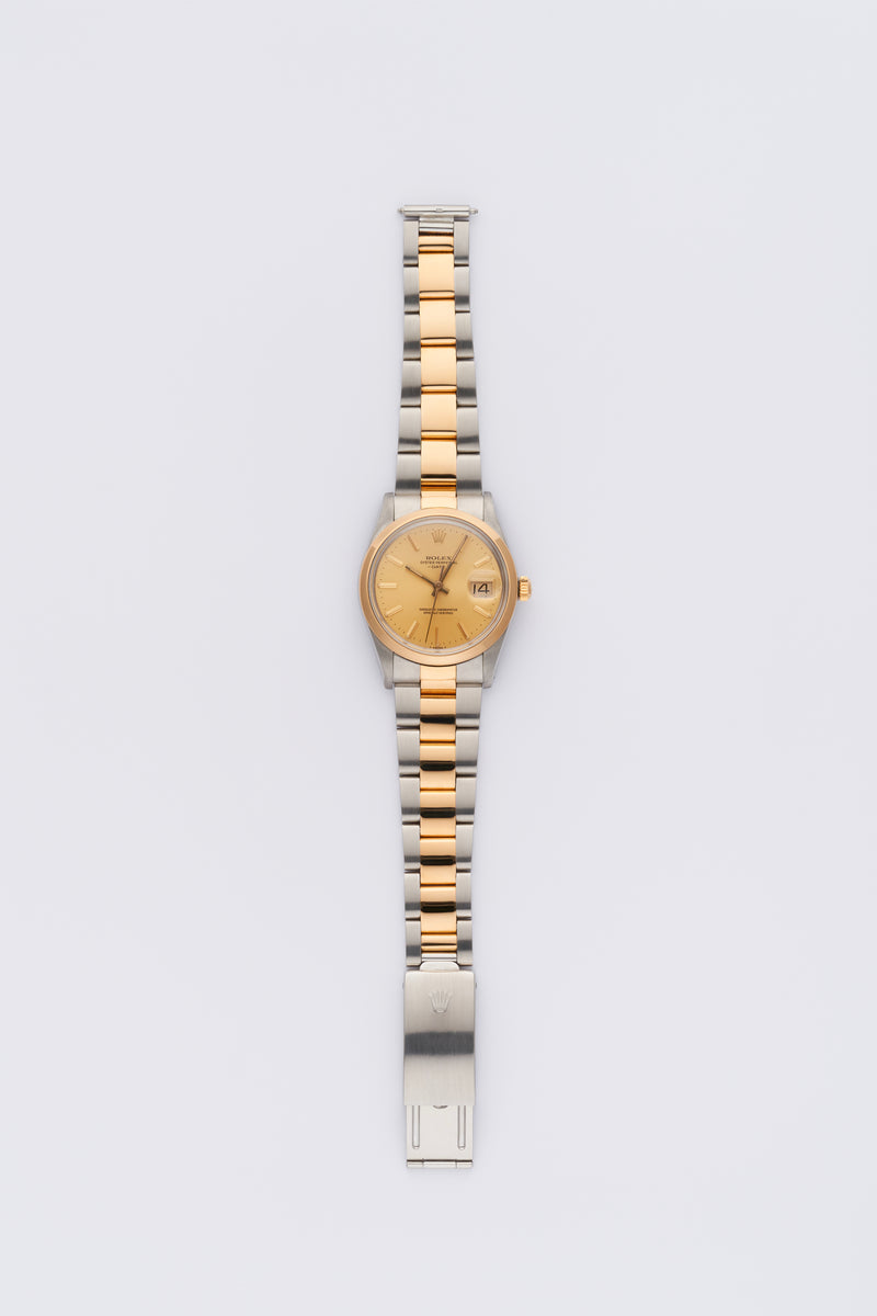 1982 Rolex Oyster Perpetual Date Gold/Steel Champagne Dial 1500