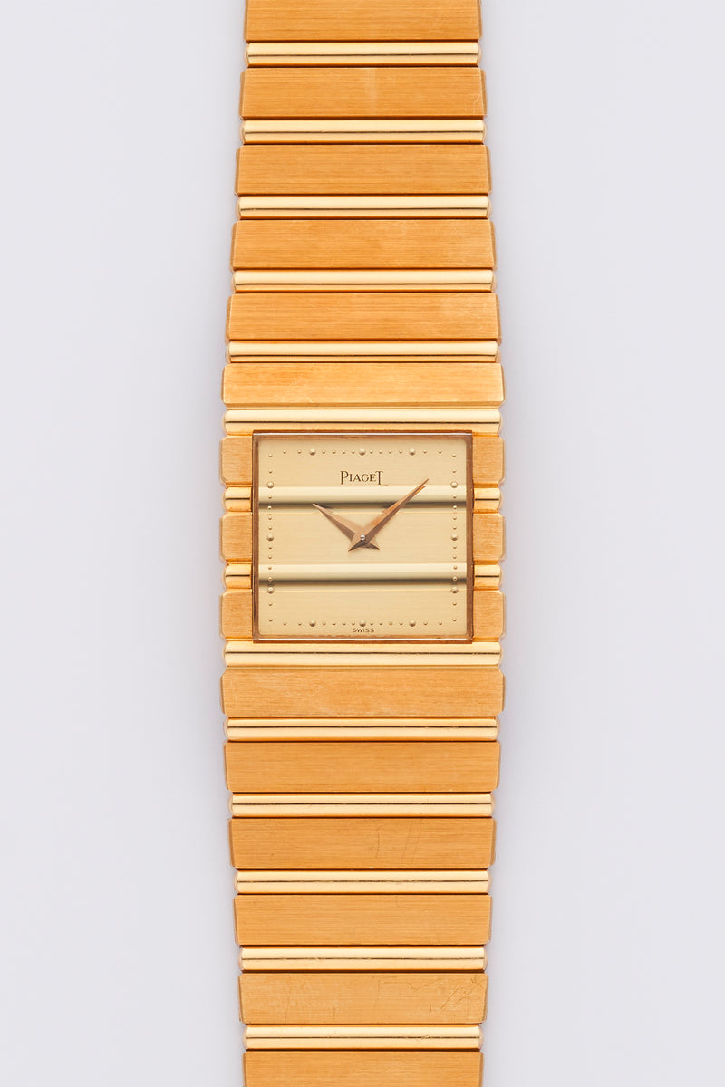 1980s Piaget Polo 18k Yellow Gold Gold Dial 7131 C701