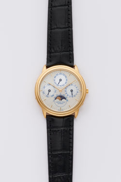 1990 Audemars Piguet Quantième Perpetual Calendar 18k yellow Gold Mother of Pearl Dial 25657 BA with Box and papers