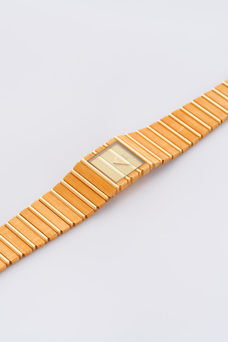 1980s Piaget Polo 18k Yellow Gold Gold Dial 7131 C701