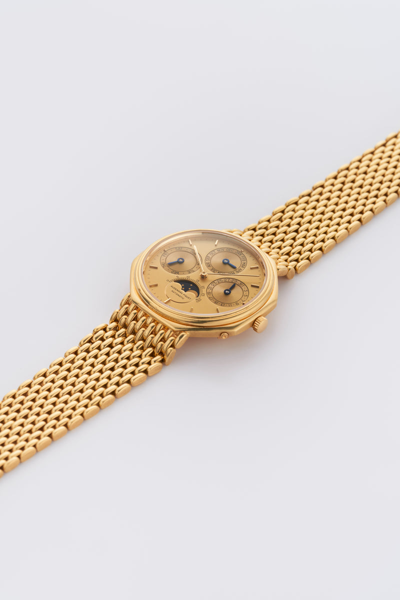 1980s Audemars Piguet Quantième Perpetual Calendar "Octogone" 18k yellow Gold 5557BA