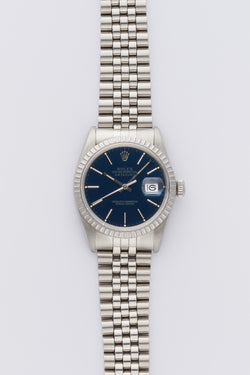 1982 Rolex Oyster Perpetual Datejust "Silver print" blue Dial 16030