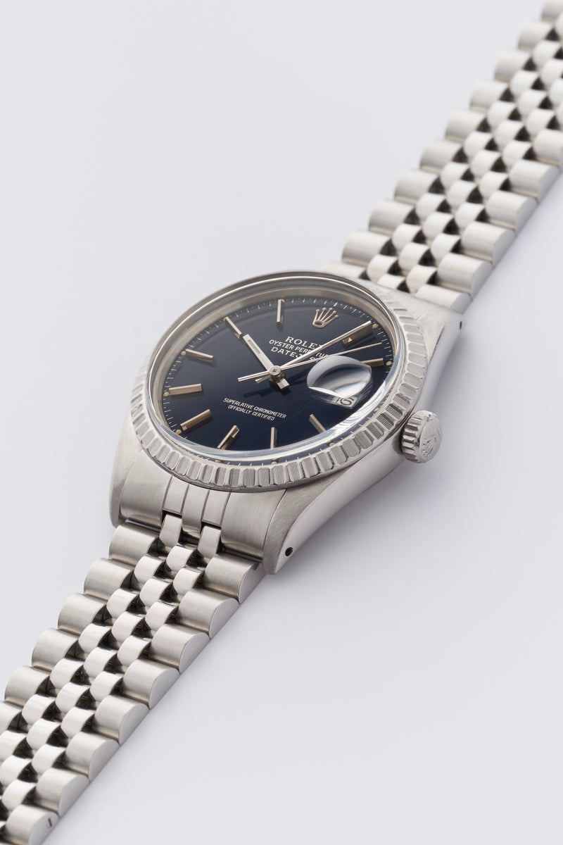 1982 Rolex Oyster Perpetual Datejust "Silver print" blue Dial 16030