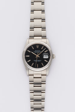 1994 Rolex Oyster Perpetual Datejust Black Dial 16200 with Box and Papers