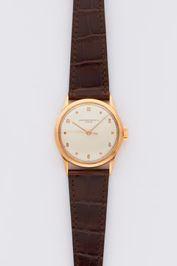 1950s Vacheron Constantin Center-Seconds Calatrava 18k Yellow Gold White Dial 4217 with original papers