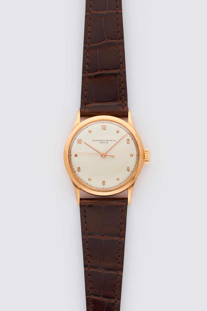 1950s Vacheron Constantin Center-Seconds Calatrava 18k Yellow Gold White Dial 4217 with original papers