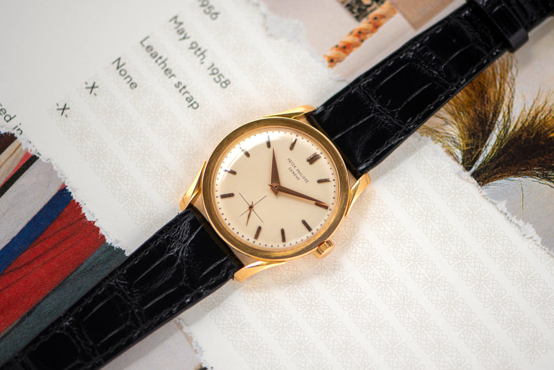 1956 Patek Philippe Calatrava 18k Rose Gold 2537 with Extract from the Archives