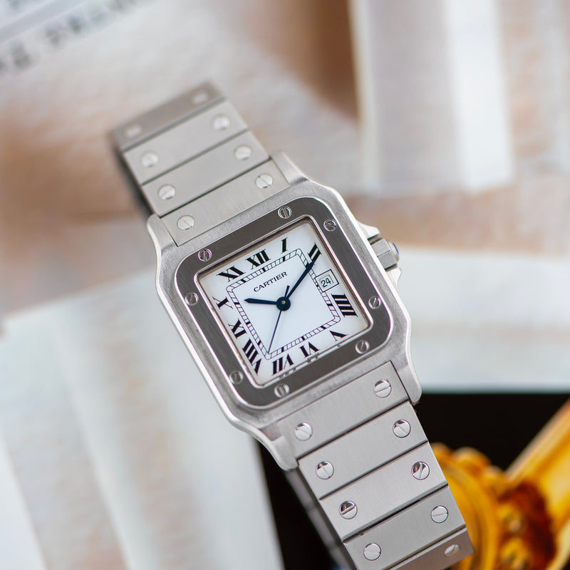 1990s Cartier Santos White Dial 2960