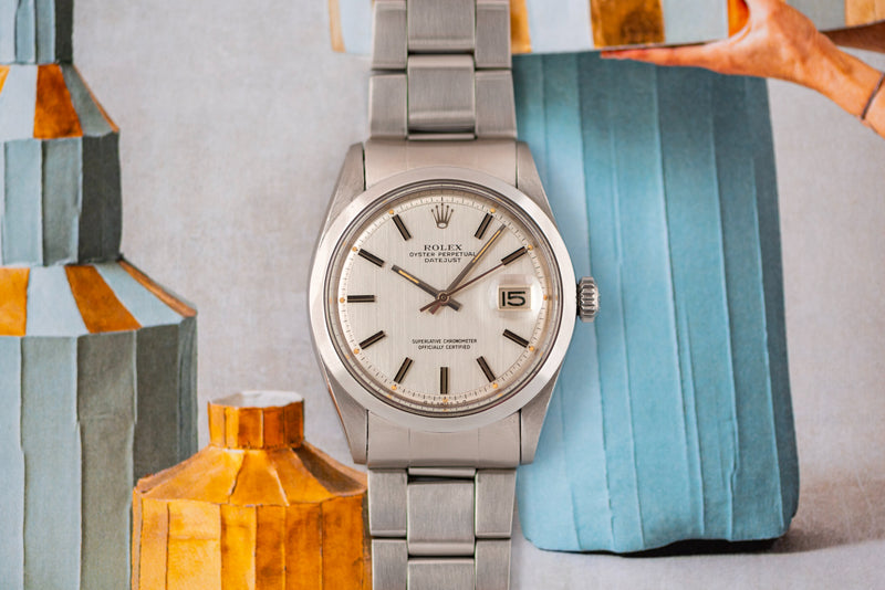 1971 Rolex Oyster Perpetual Datejust Vertical Brushed Silver Sigma d Archiwatch