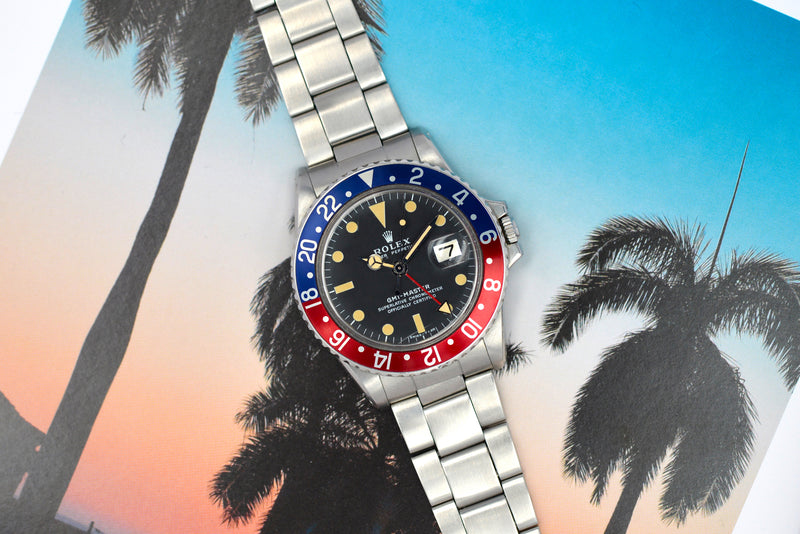 1972 Rolex Oyster Perpetual GMT Master Pepsi bezel Mk2 1675