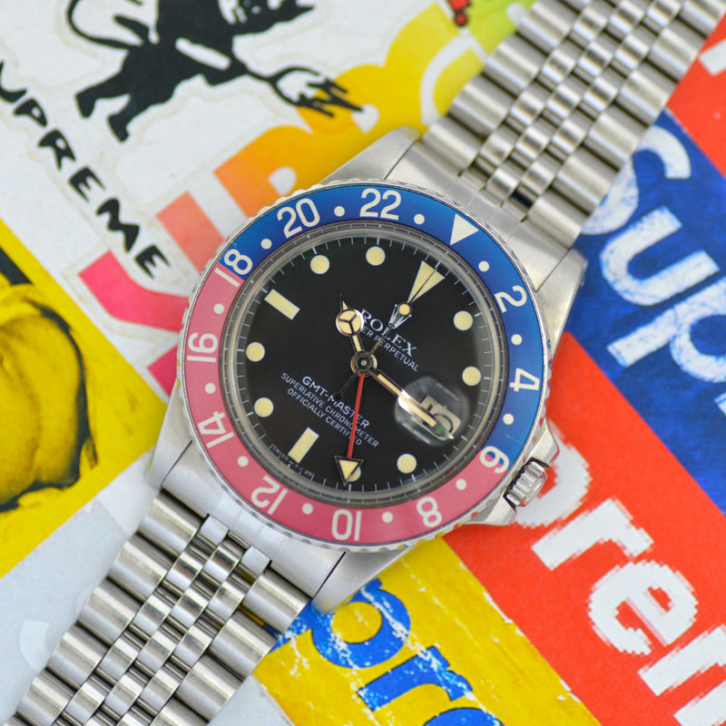 1980 Rolex Oyster Perpetual GMT Master Pepsi Bezel 16750