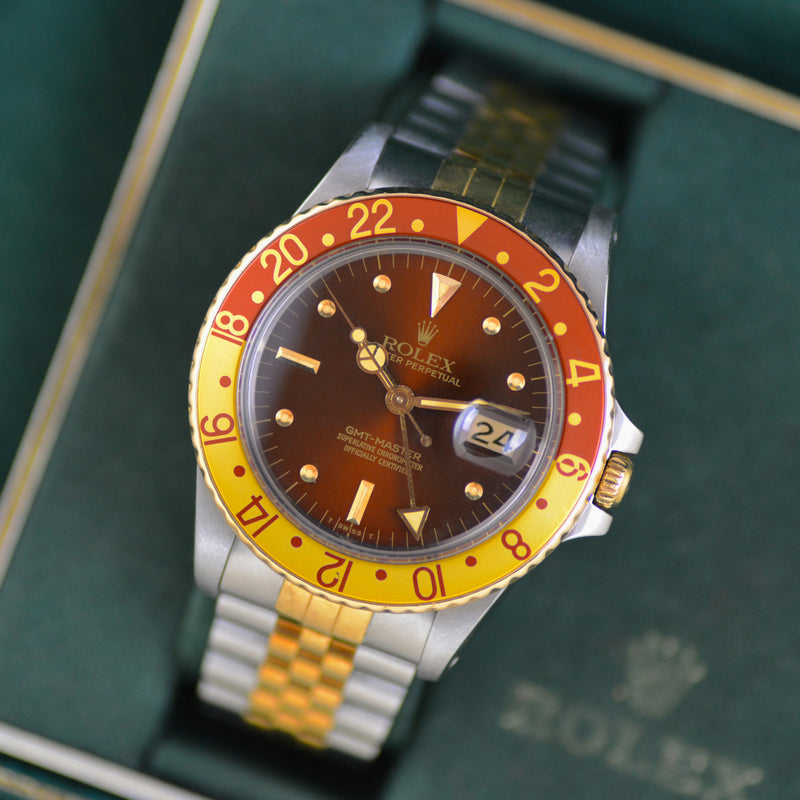 1985 Rolex Oyster Perpetual GMT Master Gold/Steel "Root Beer" 16753